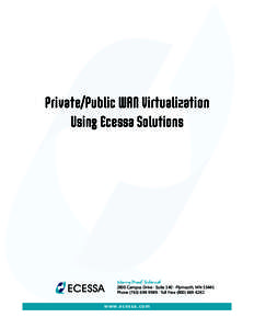 Private/Public WAN Virtualization Using Ecessa Solutions Worry-Proof Internet[removed]Campus Drive · Suite 140 · Plymouth, MN 55441