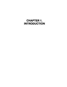 CHAPTER 1. INTRODUCTION Chapter 1 - Introduction  CHAPTER 1. INTRODUCTION