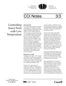 Canadian Conservation Institute CCI Notes Controlling