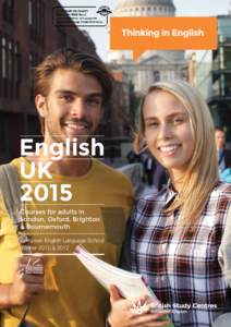 English UK 2015 Courses for adults in London, Oxford, Brighton & Bournemouth