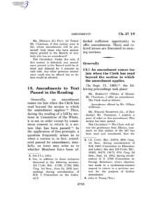 AMENDMENTS  MR. [RONALD E.] PAUL [of Texas]: Mr. Chairman, if this motion were to fail, whose amendments will be protected? Only those who have amendments printed in the Record, or anybody who has an amendment? THE CHAIR