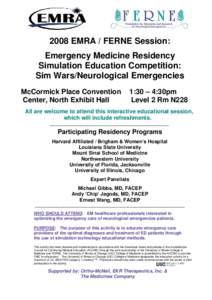 American College of Emergency Physicians / University of Illinois College of Medicine / University of Illinois at Chicago / Medicine / Emergency medicine / Mount Sinai School of Medicine