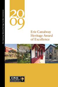 Erie Canalway National Heritage Corridor Commission  20 Erie Canalway Heritage Award of Excellence