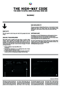 The High—way code the guide to safer, more enjoyable drug use [alcohol] Who developed it? The guys and gals at Global Drug Survey—a nice bunch of smart