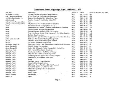 Downtown Press clippings, SeptMarSUBJECT 28th Street SEA.G. Pierson construction A.J. Etkin Construction Co. Abbott, Jay C.