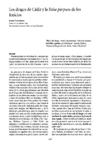 Los dragos de Cádiz y la Falsa púrpura de los fenicios ANTONIO TEJERA GASPAR