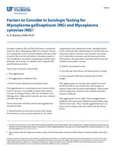 VM126  Factors to Consider in Serologic Testing for