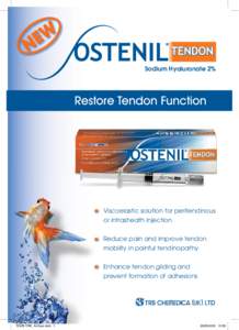 Sodium Hyaluronate 2%  Restore Tendon Function Visc Viscoelastic