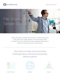 Higher Ed Use Case  File Sharing Made Simple On Campus  Sharing information is fundamental to education, and technology should