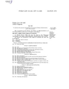 PUBLIC LAW 110–422—OCT. 15, [removed]STAT[removed]Public Law 110–422 110th Congress