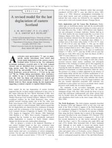 Journal of the Geological Society, London, Vol. 164, 2007, pp. 313–316. Printed in Great Britain[removed]  90 cal years bp) or distinctly earlier than previously considered[removed] [removed]C years bp) (Hall & Jarvis