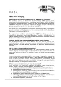 Microsoft Word - Q&As Abbot Point Dredging - Nov 2013.DOC