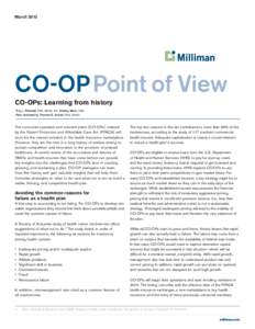 March[removed]Best Practices for Pension Administration CO-OP Point of View CO-OPs: Learning from history