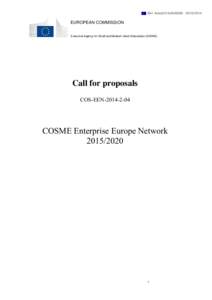 Ref. Ares[removed][removed]EUROPEAN COMMISSION Executive Agency for Small and Medium-sized Enterprises (EASME)  Call for proposals