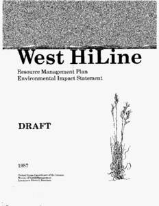 Resource Management Plan Environmental Impact Statement DRAFT  1987