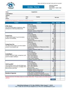 Product line and price list