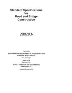Standard Specifications for Road and Bridge Construction  Prepared by