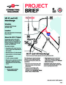 US 41 and I-43 Interchange Project Brief