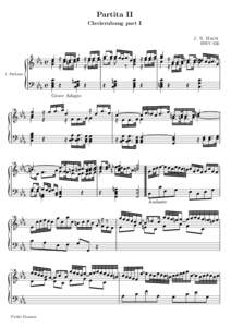 Partita II Clavierubung part I J. S. Bach BWVSinfonia