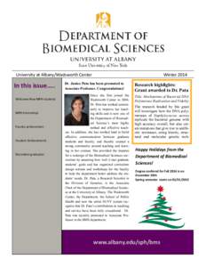 University at Albany/Wadsworth Center  In this issue….. Welcome New MPH students  MPH Internships