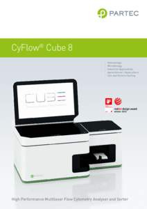 CyFlow Cube 8 ® Immunology Microbiology Industrial Applications