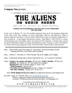 Microsoft Word - THE ALIENS press release