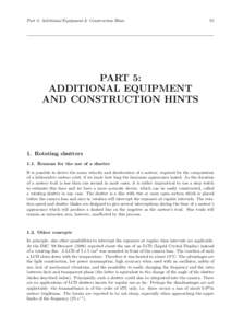 Part 5: Additional Equipment & Construction Hints  55 PART 5: ADDITIONAL EQUIPMENT