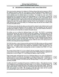 McGregor Range Land Withdrawal Legislative Environmental Impact Statement 2.0  DESCRIPTION OF PROPOSED ACTION AND ALTERNATIVES