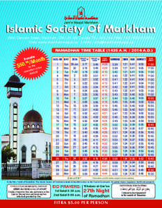 ISM Ramadan Timetable_2014