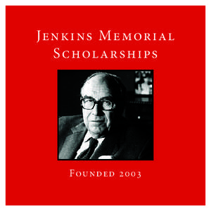 Jenkins Memorial S chol arships Founded 2003  Jenkins Memorial Scholarships