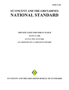 SVGNS 13: 2002  ST.VINCENT AND THE GRENADINES NATIONAL STANDARD