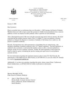 Microsoft Word - Podiatric Assistant Legislation Letter.doc