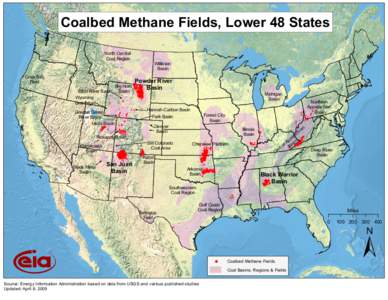 Coalbed Methane Fields, Lower 48 States North Central Coal Region Coos Bay Field