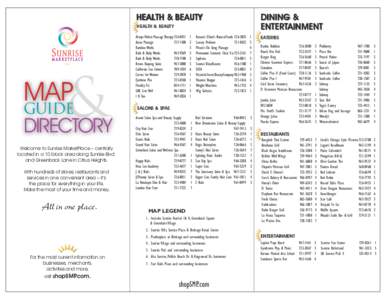 HEALTH & BEAUTY HEALTH & BEAUTY &  MAP