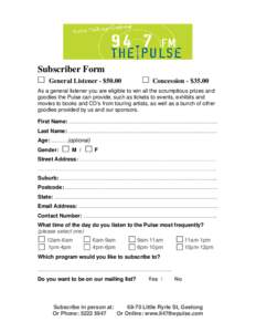 Microsoft Word - Subscriber Form - General_with address.docx