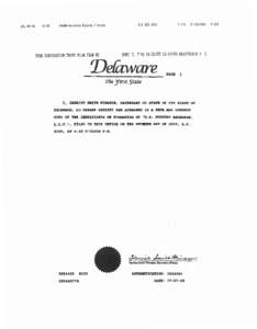 Certificate of Formation of U.S. Futures Exchange, L.L.C.