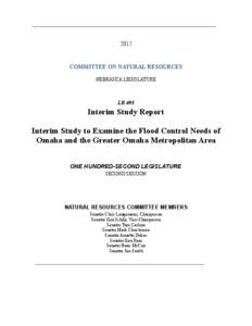 2012  COMMITTEE ON NATURAL RESOURCES NEBRASKA LEGISLATURE  LR 495