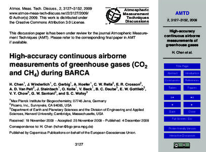 Atmos. Meas. Tech. Discuss., 2, 3127–3152, 2009 www.atmos-meas-tech-discuss.net/ © Author(sThis work is distributed under the Creative Commons Attribution 3.0 License.  Atmospheric