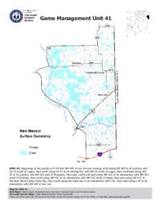 Game Management Unit 41  GMU 41: Beginning at the junction of I-40 and NM 469 at San Jon and running north along NM 469 to its junction with US 54 south of Logan, then north along US 54 to its intersection with NM 39 nor