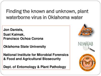 Finding the known and unknown, plant waterborne virus in Oklahoma water