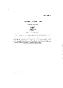 [removed]Budget Paper 5 - Appropriation Bill