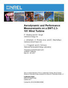 Aerodynamic and Performance Measurements on a SWT[removed]Wind Turbine