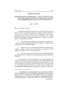 Local government in New Hampshire / Local government in the Republic of Ireland / Local government in the United Kingdom / Town council / United States Merit Systems Protection Board / Prohibition in the United States / Hatch Act / United Public Workers v. Mitchell / Government / Civil service in the United States / Local government