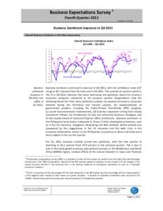 Business Expectations Survey 1 Fourth Quarter[removed]4:15 PM Business Sentiment Improves in Q4 2011 Overall Business Outlook on the Macroeconomy1