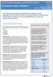 Factsheet  South Eastern Sydney Local Health District: Page 1 of 3