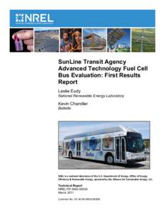 SunLine Transit Agency Advanced Technology Fuel Cell Bus Evaluation: First Results Report