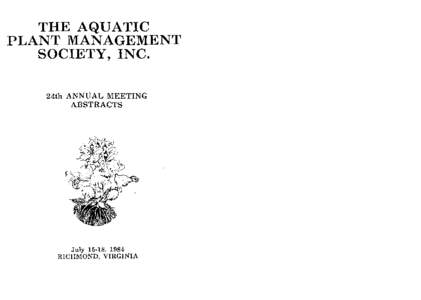 • THE AQUATIC   PLANT MANAGEMENT