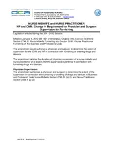 BUSINESS, CONSUMER SERVICES, AND HOUSING AGENCY • GOVERNOR EDMUND G. BROWN JR.  BOARD OF REGISTERED NURSING PO Box[removed], Sacramento, CA[removed]P[removed]F[removed] | www.rn.ca.gov Louise R. Bailey, M