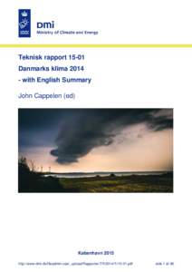 Teknisk rapportDanmarks klimawith English Summary John Cappelen (ed)  København 2015