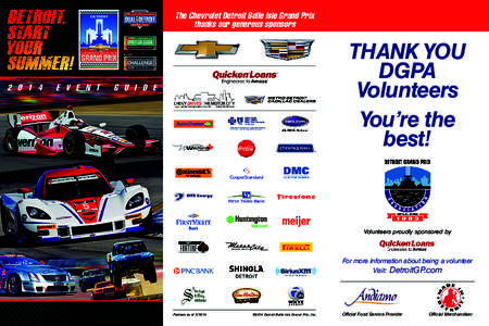 The Chevrolet Detroit Belle Isle Grand Prix thanks our generous sponsors[removed]E V E N T